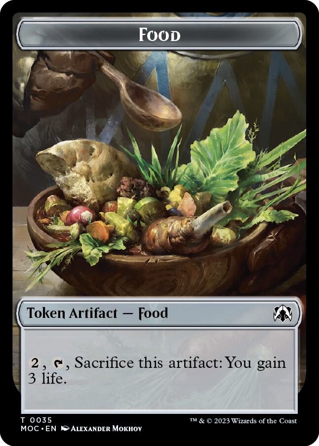 Food // Replicated Ring Double-sided Token (35 // 41) [March of the Machine Commander]