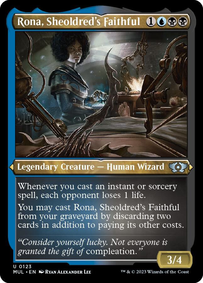 Rona, Sheoldred's Faithful (Foil Etched) (123) [Multiverse Legends]