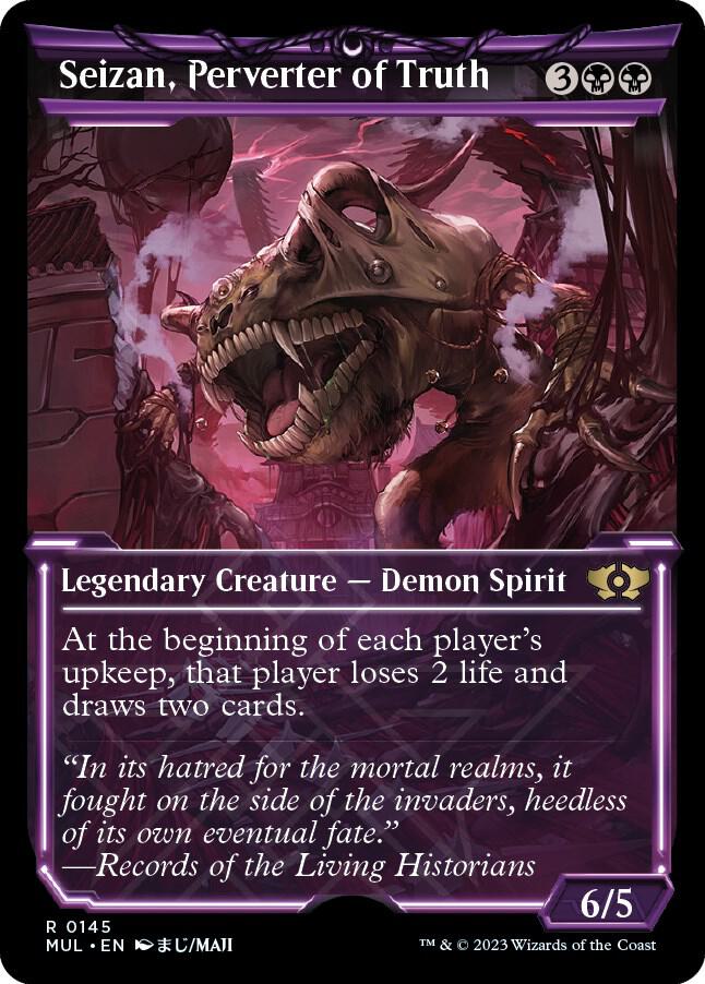 Seizan, Perverter of Truth (Halo Foil) (145) [Multiverse Legends] [Showcase]