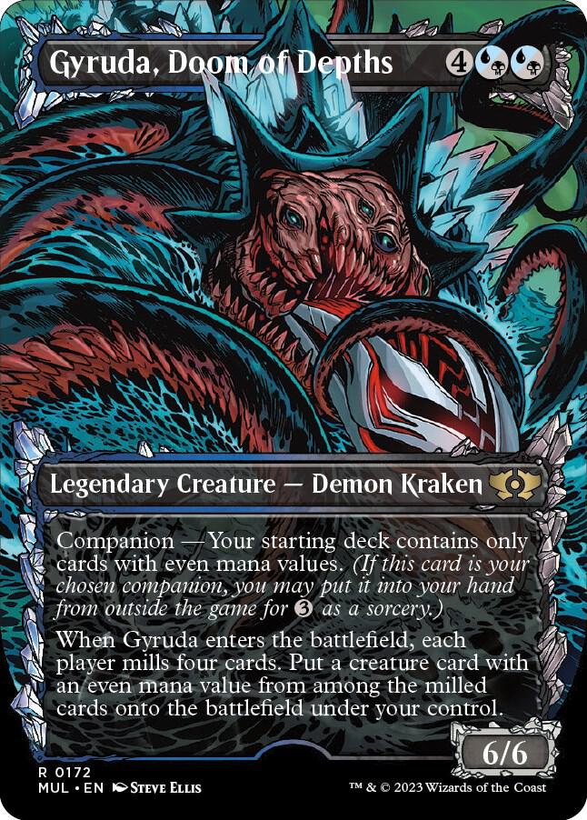 Gyruda, Doom of Depths (Halo Foil) (172) [Multiverse Legends] [Showcase, Borderless]