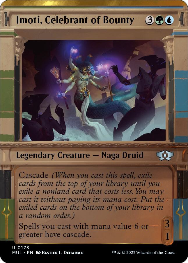 Imoti, Celebrant of Bounty (Halo Foil) (173) [Multiverse Legends] [Showcase, Borderless]