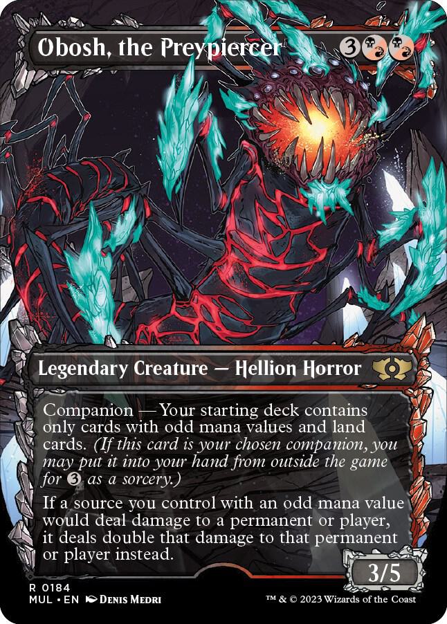 Obosh, the Preypiercer (Halo Foil) (184) [Multiverse Legends] [Showcase, Borderless]