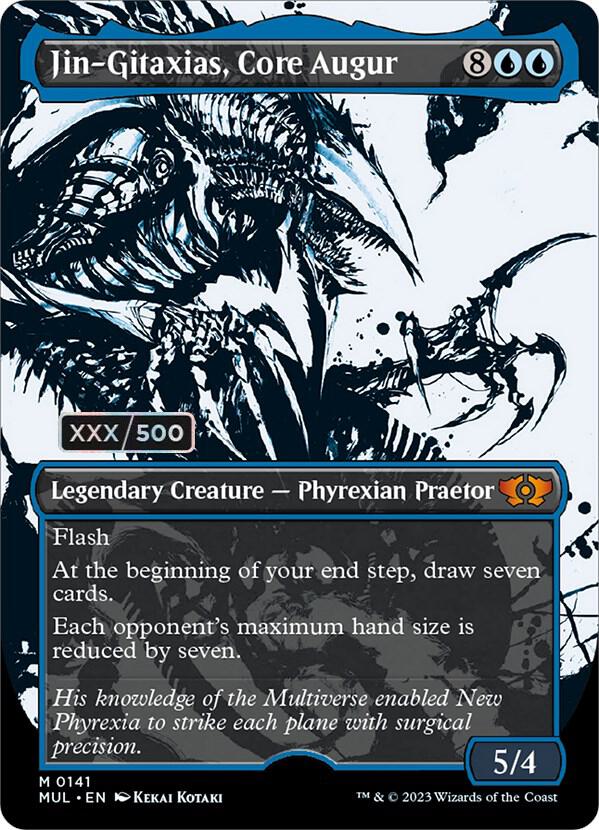 Jin-Gitaxias, Core Augur (Serial Numbered) (141) [Multiverse Legends] [Showcase, Borderless]