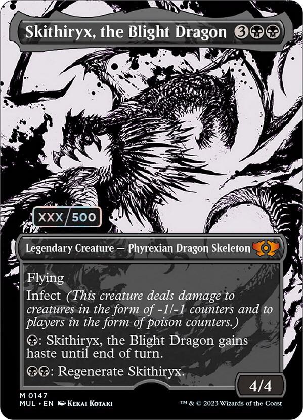 Skithiryx, the Blight Dragon (Serial Numbered) (147) [Multiverse Legends] [Showcase, Borderless]