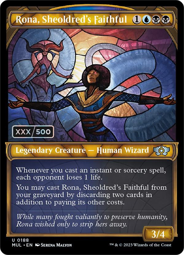 Rona, Sheoldred's Faithful (Serial Numbered) (188) [Multiverse Legends] [Showcase]