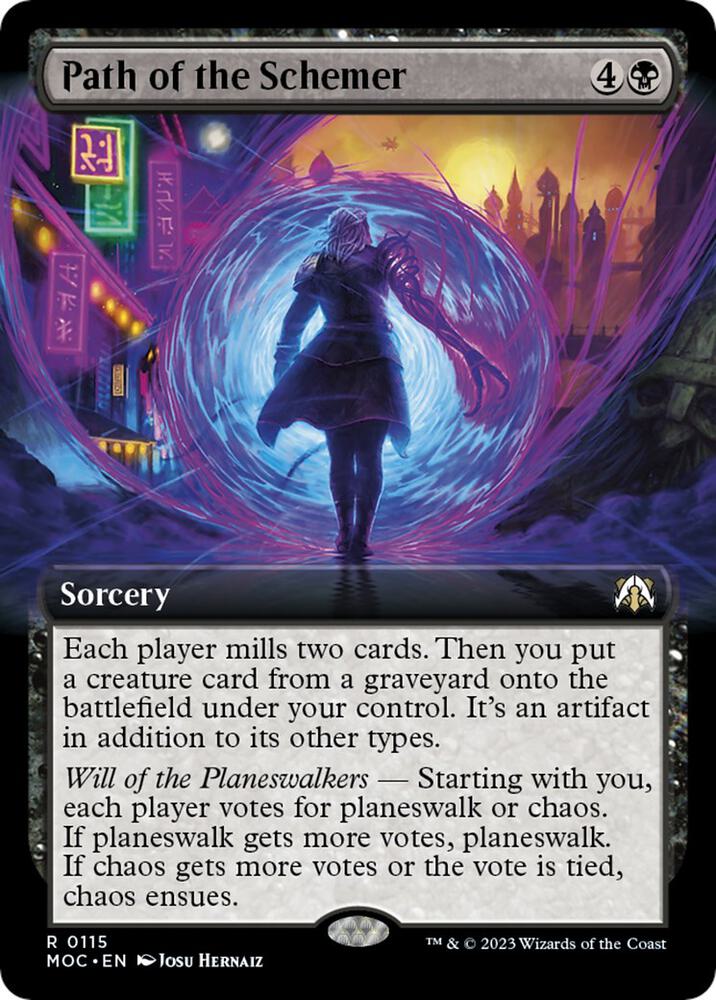 Path of the Schemer (Extended Art) (115) [March of the Machine Commander] [Extended Art]
