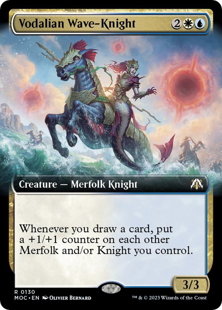 Vodalian Wave-Knight (Extended Art) (130) [March of the Machine Commander] [Extended Art]