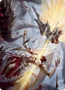 Elspeth's Smite Art Card (5) [March of the Machine Art Series]
