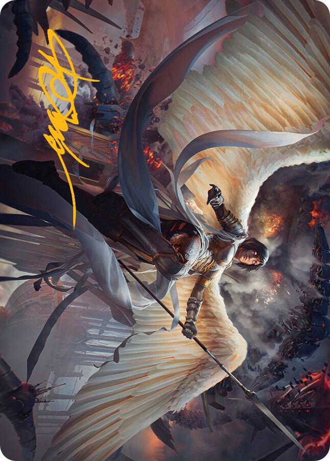 Serra Faithkeeper Art Card (Gold-Stamped Signature) (7) [March of the Machine Art Series]