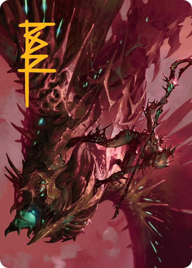 Skyclave Invader Art Card (Gold-Stamped Signature) (18) [March of the Machine Art Series]