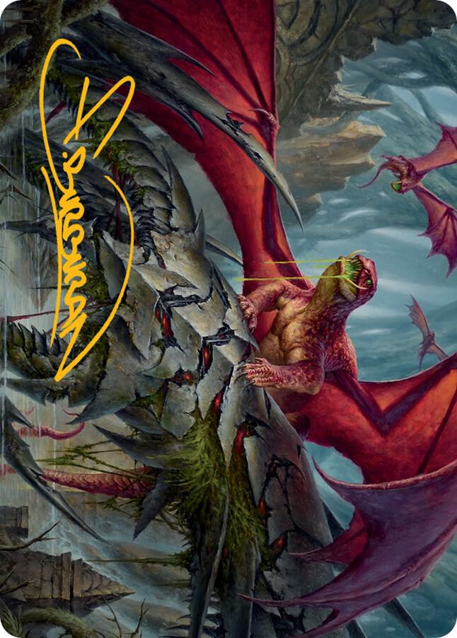 Hoarding Broodlord Art Card (Gold-Stamped Signature) (23) [March of the Machine Art Series]
