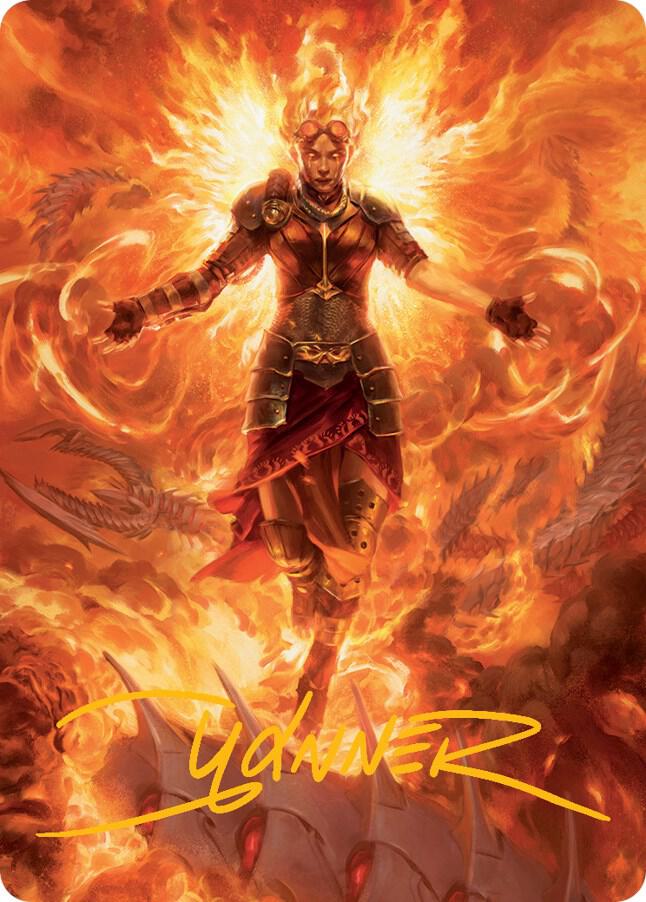 Chandra, Hope's Beacon Art Card (Gold-Stamped Signature) (30) [March of the Machine Art Series]