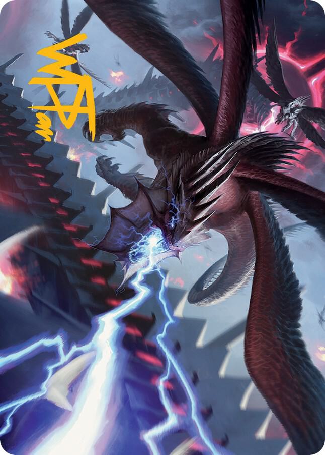 Defiant Thundermaw Art Card (Gold-Stamped Signature) (35) [March of the Machine Art Series]
