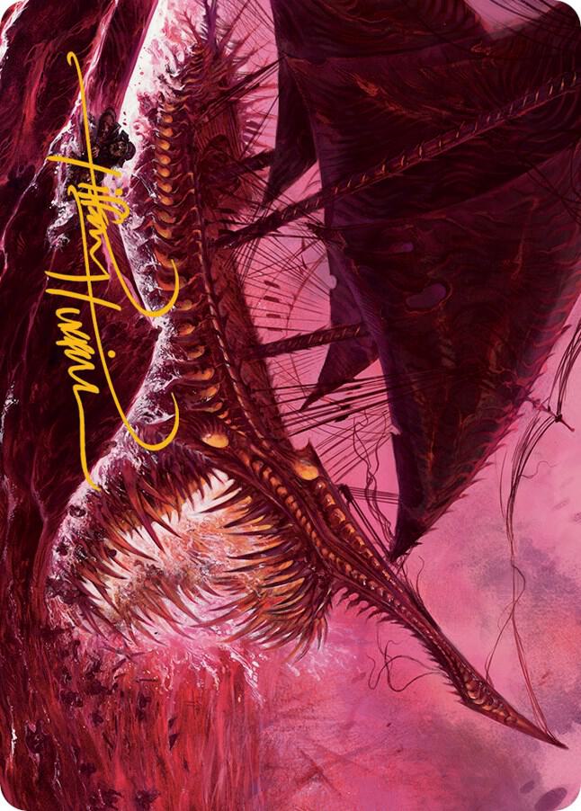 Marauding Dreadship Art Card (Gold-Stamped Signature) (36) [March of the Machine Art Series]