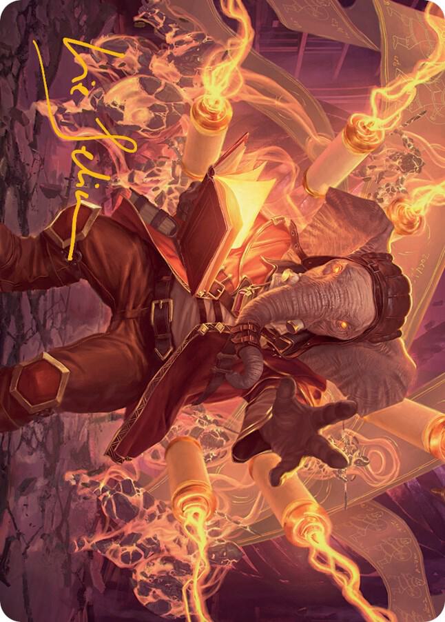 Quintorius, Loremaster Art Card (52/81) (Gold-Stamped Signature) [March of the Machine Art Series]
