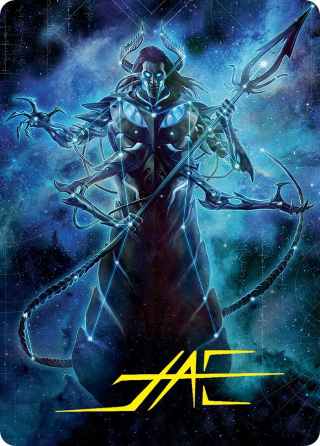 Heliod, the Warped Eclipse Art Card (Gold-Stamped Signature) (60) [March of the Machine Art Series]