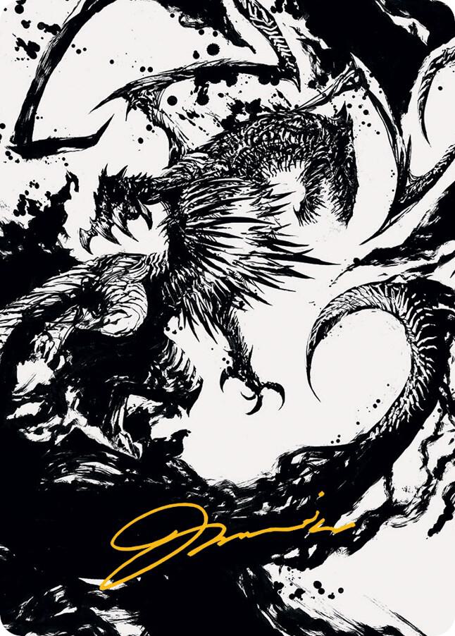 Skithiryx, the Blight Dragon Art Card (Gold-Stamped Signature) (71) [March of the Machine Art Series]