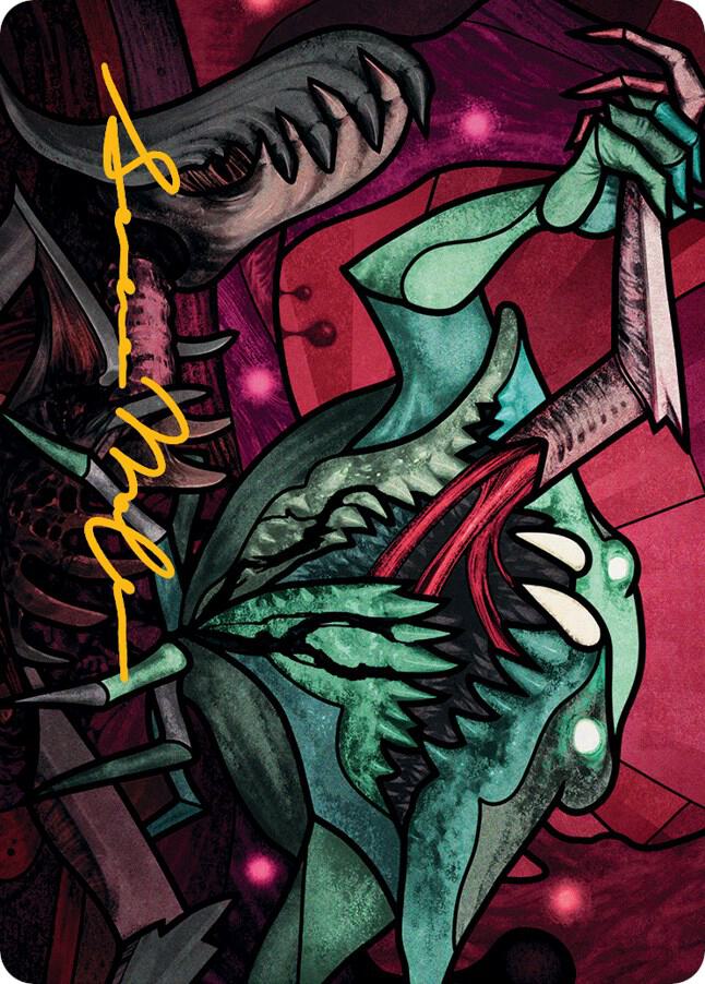 Yargle, Glutton of Urborg Art Card (Gold-Stamped Signature) (72) [March of the Machine Art Series]