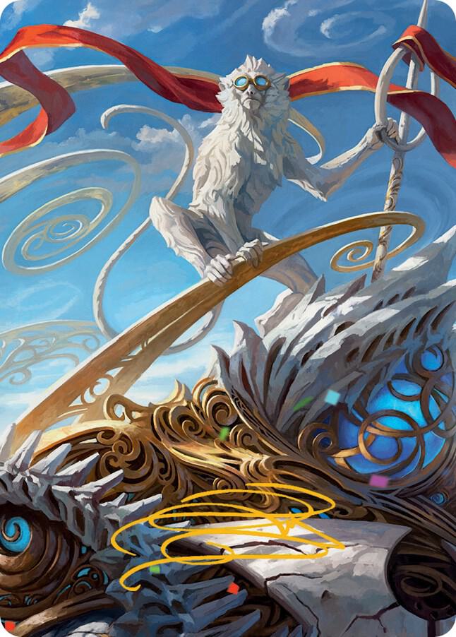 Ragavan, Nimble Pilferer Art Card (Gold-Stamped Signature) (74) [March of the Machine Art Series]