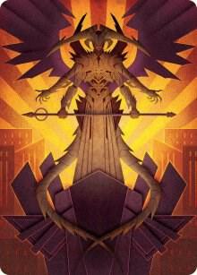 Atraxa, Praetors' Voice Art Card (77) [March of the Machine Art Series]