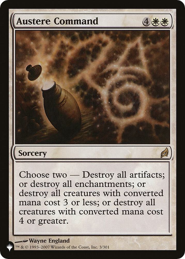 Austere Command (LRW) (3/301) [The List]