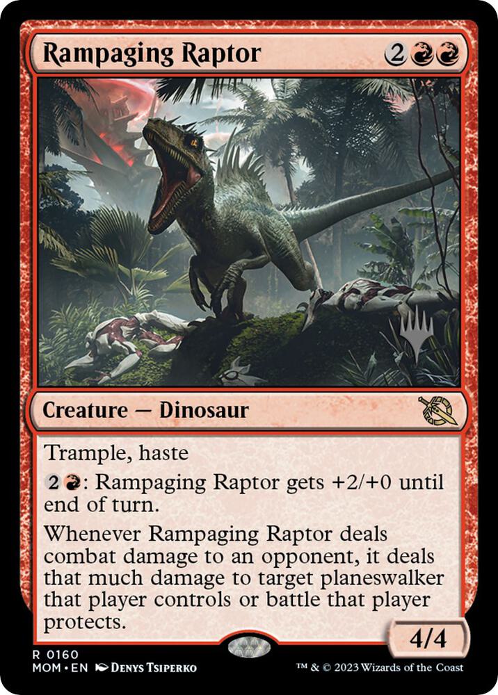 Rampaging Raptor (160) [March of the Machine Promos]