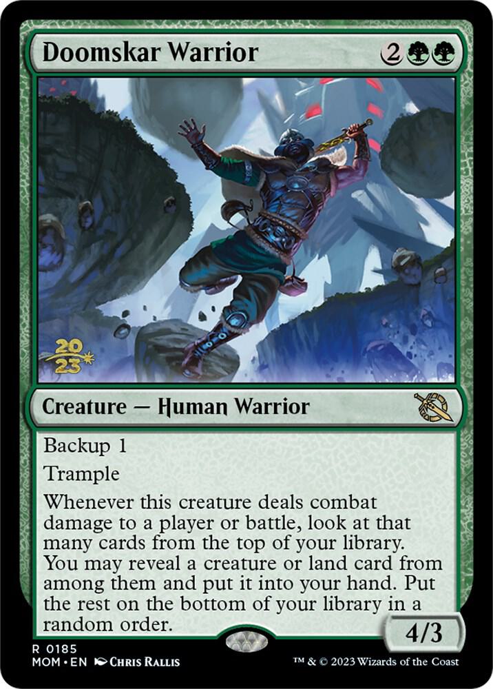 Doomskar Warrior (185) [Prerelease Cards]