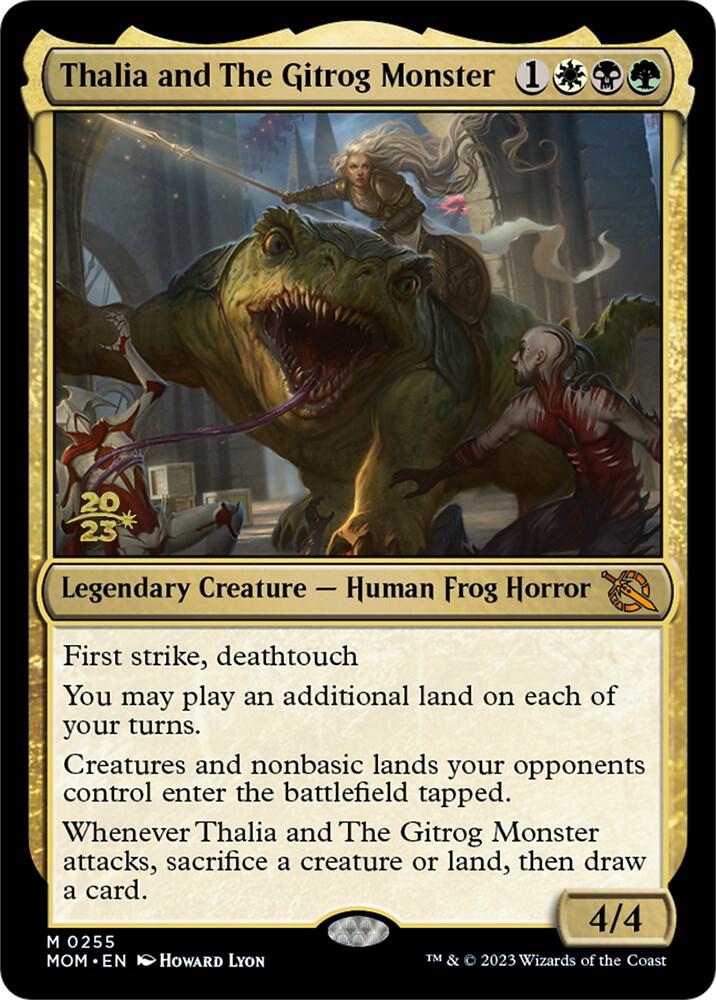 Thalia and The Gitrog Monster (255) [Prerelease Cards]