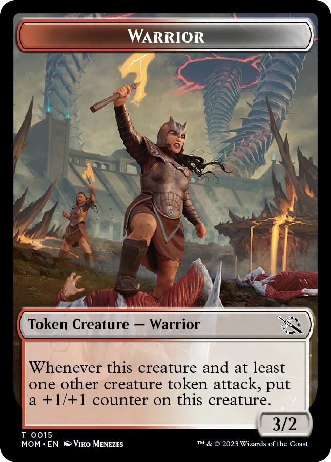 Warrior // Vampire Double-Sided Token (15 // 3) [March of the Machine]