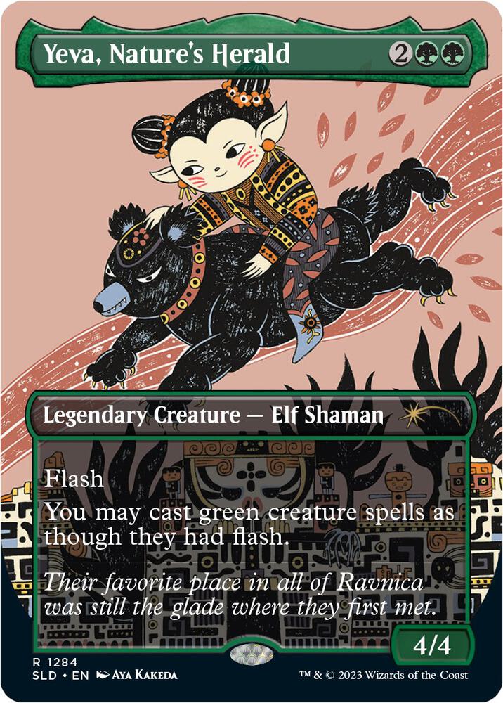 Yeva, Nature's Herald (1284) [Secret Lair Drop] [Borderless]