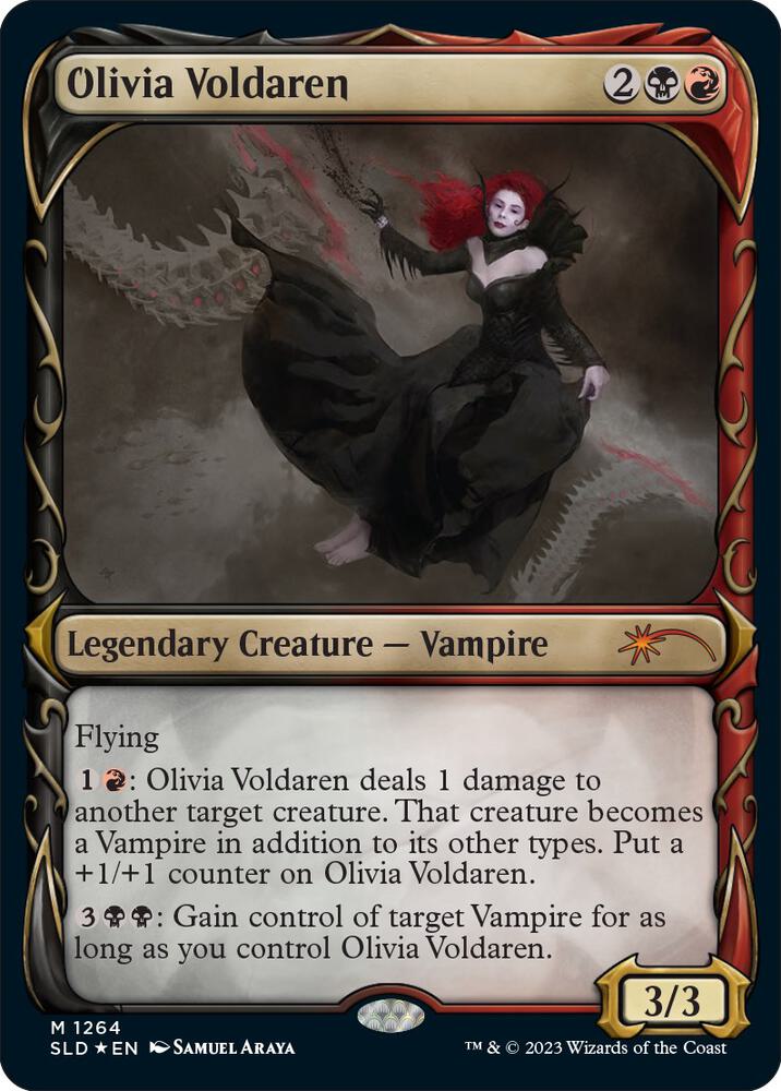 Olivia Voldaren (Halo Foil) (1264) [Secret Lair Drop] [Showcase]