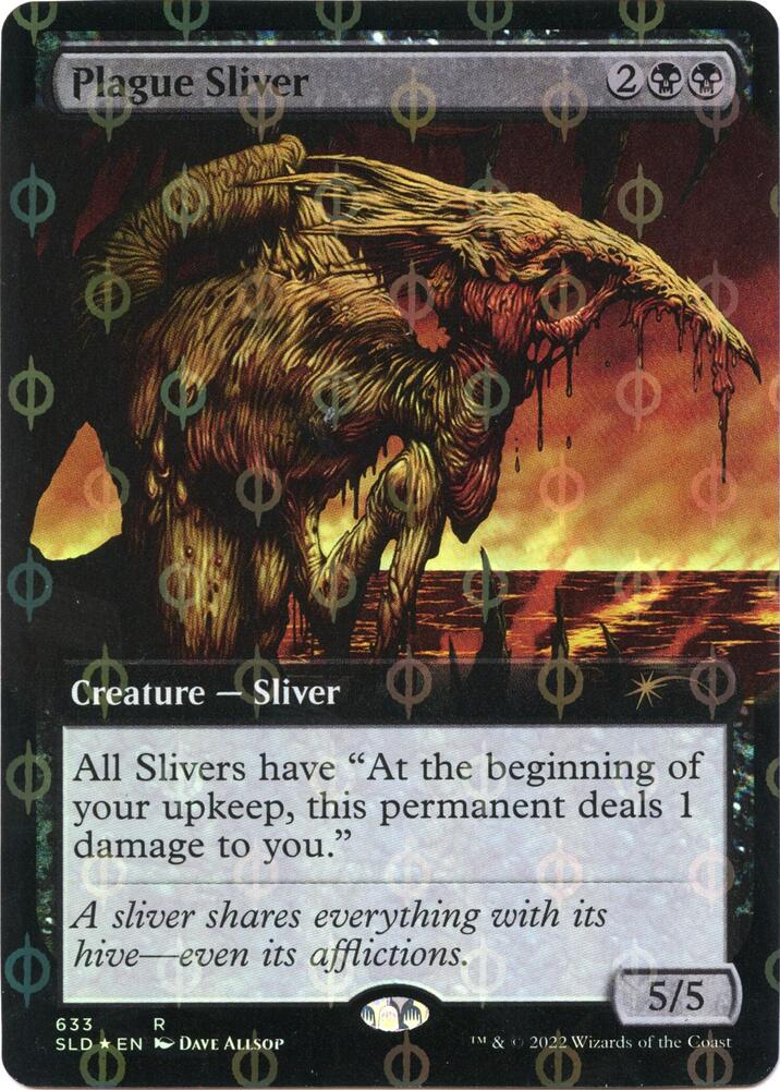 Plague Sliver (Extended Art) (Step-and-Compleat Foil) (633) [Secret Lair Drop] [Extended Art]