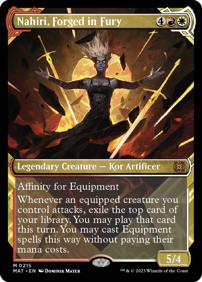 Nahiri, Forged in Fury (Halo Foil) (215) [March of the Machine: The Aftermath] [Showcase]