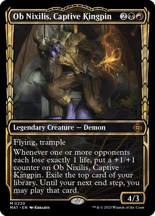 Ob Nixilis, Captive Kingpin (Halo Foil) (220) [March of the Machine: The Aftermath] [Showcase]