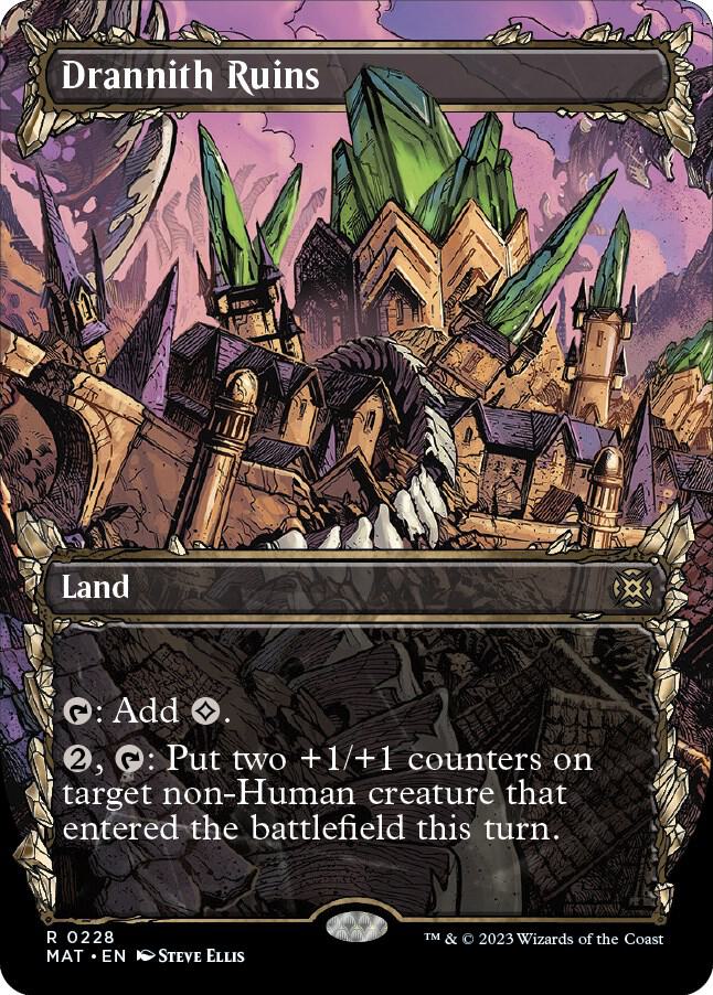 Drannith Ruins (Halo Foil) (228) [March of the Machine: The Aftermath] [Showcase, Borderless]