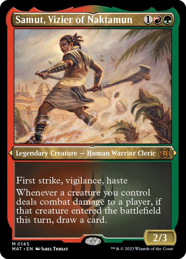 Samut, Vizier of Naktamun (Foil Etched) (145) [March of the Machine: The Aftermath]