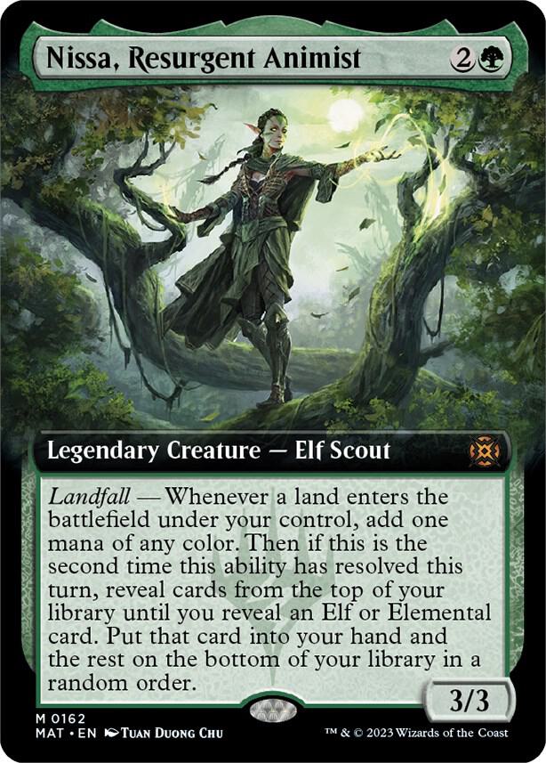 Nissa, Resurgent Animist (Extended Art) (162) [March of the Machine: The Aftermath] [Extended Art]