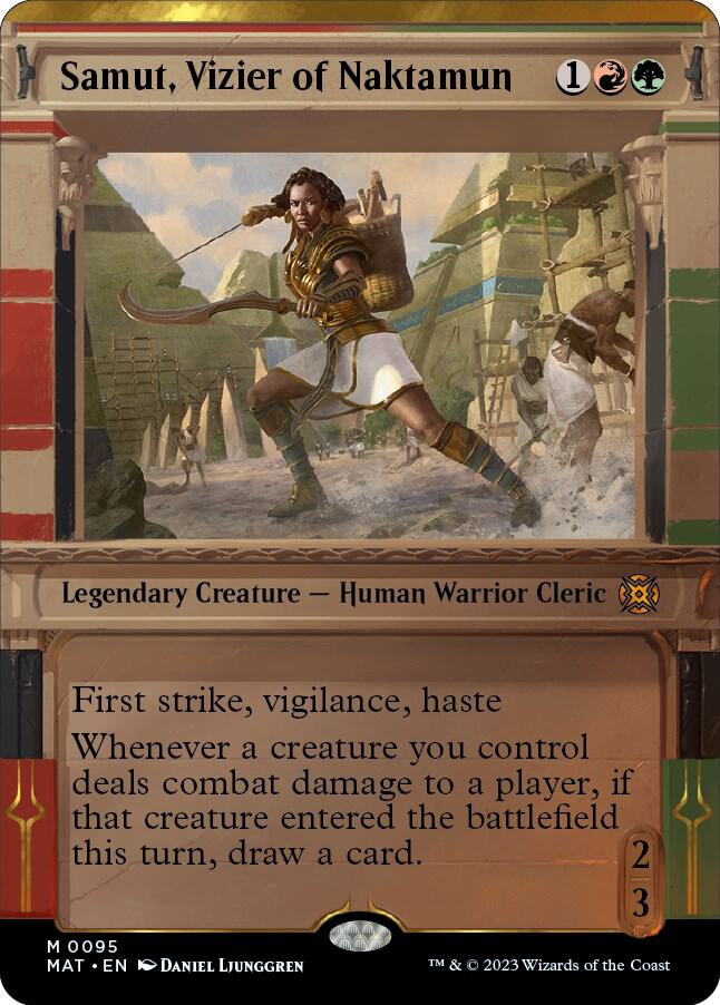 Samut, Vizier of Naktamun (Showcase) (95) [March of the Machine: The Aftermath] [Showcase, Borderless]