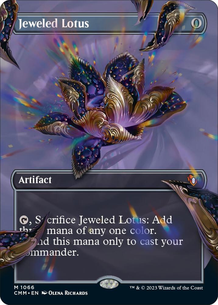 Jeweled Lotus (Textured Foil) (1066) [Commander Masters] [Borderless]