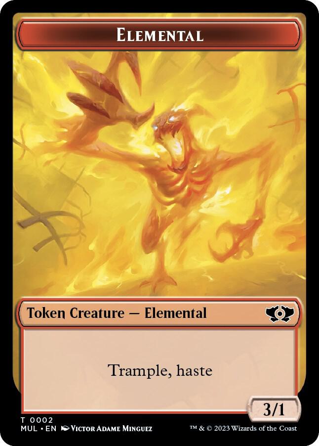 Elemental (0002) // Zombie Double-Sided Token (2 // 5) [March of the Machine]