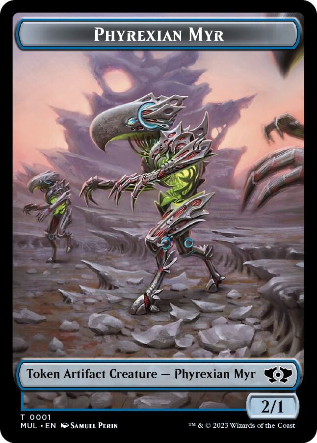Phyrexian Myr // Spirit (0014) Double-Sided Token (1 // 14) [March of the Machine]