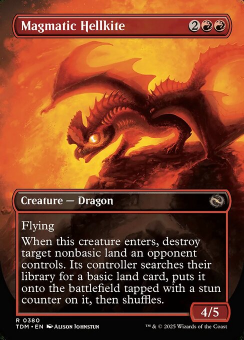 Magmatic Hellkite (Borderless) (380) [Tarkir: Dragonstorm] Reverse