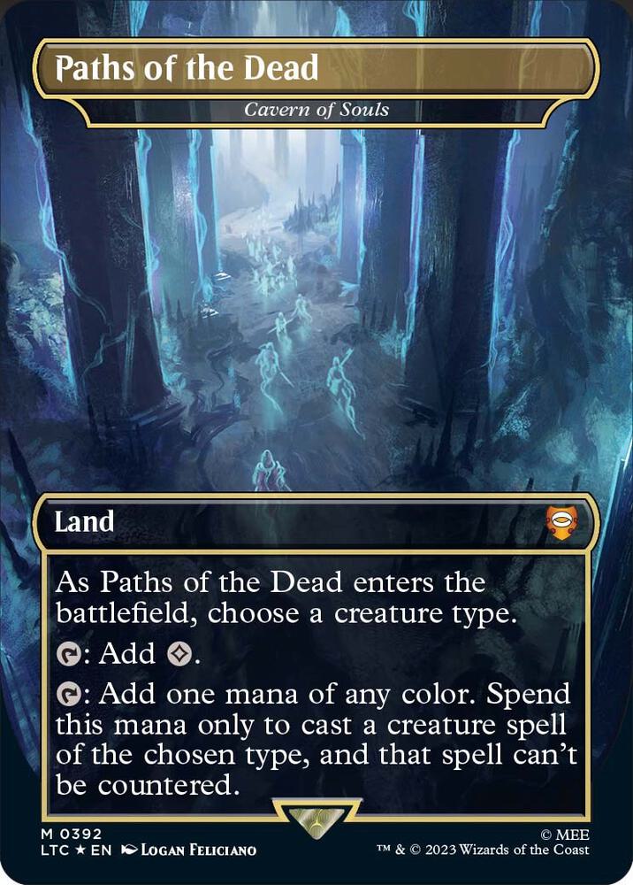 Paths of the Dead - Cavern of Souls (Borderless) (Surge Foil) (392) [Tales of Middle-earth Commander] [Borderless]