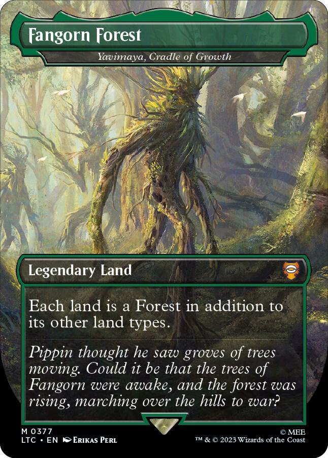 Fangorn Forest - Yavimaya, Cradle of Growth (Borderless) (377) [Tales of Middle-earth Commander] [Borderless]