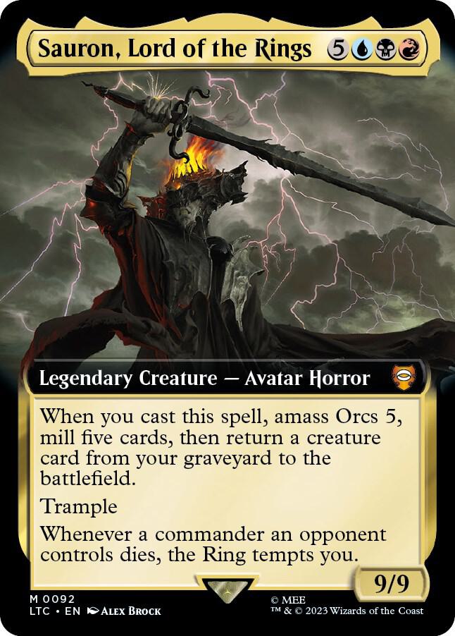 Sauron, Lord of the Rings (Extended Art) (92) [Tales of Middle-earth Commander] [Extended Art]
