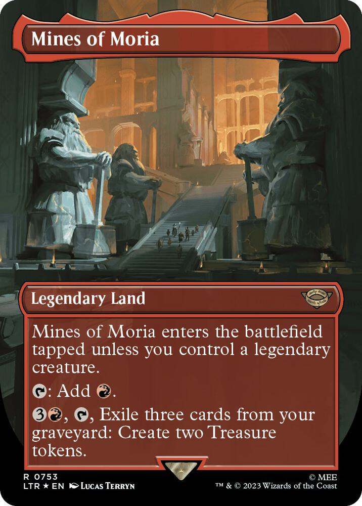 Mines of Moria (Borderless) (Surge Foil) (753) [The Lord of the Rings: Tales of Middle-earth] [Borderless]