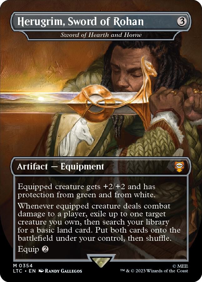 Herugrim, Sword of Rohan - Sword of Hearth and Home (Borderless) (354) [Tales of Middle-earth Commander] [Borderless]