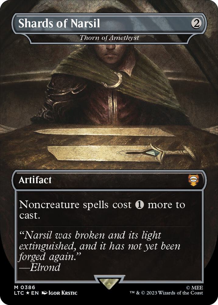 Shards of Narsil - Thorn of Amethyst (Borderless) (Surge Foil) (386) [Tales of Middle-earth Commander] [Borderless]