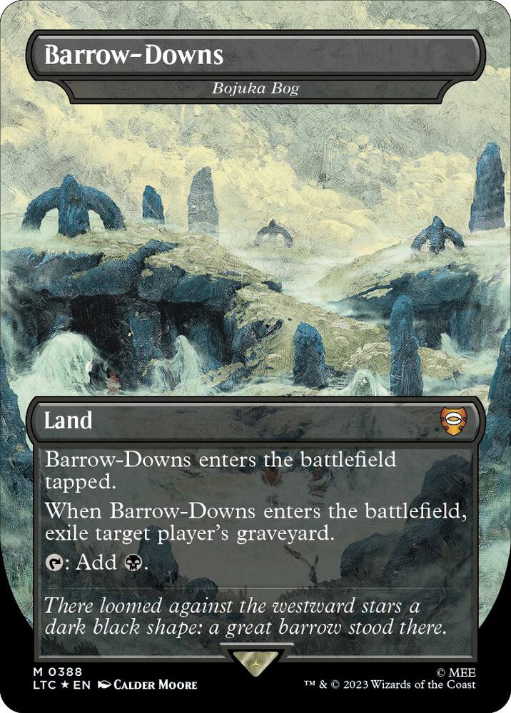 Barrow-Downs - Bojuka Bog (Borderless) (Surge Foil) (388) [Tales of Middle-earth Commander] [Borderless]
