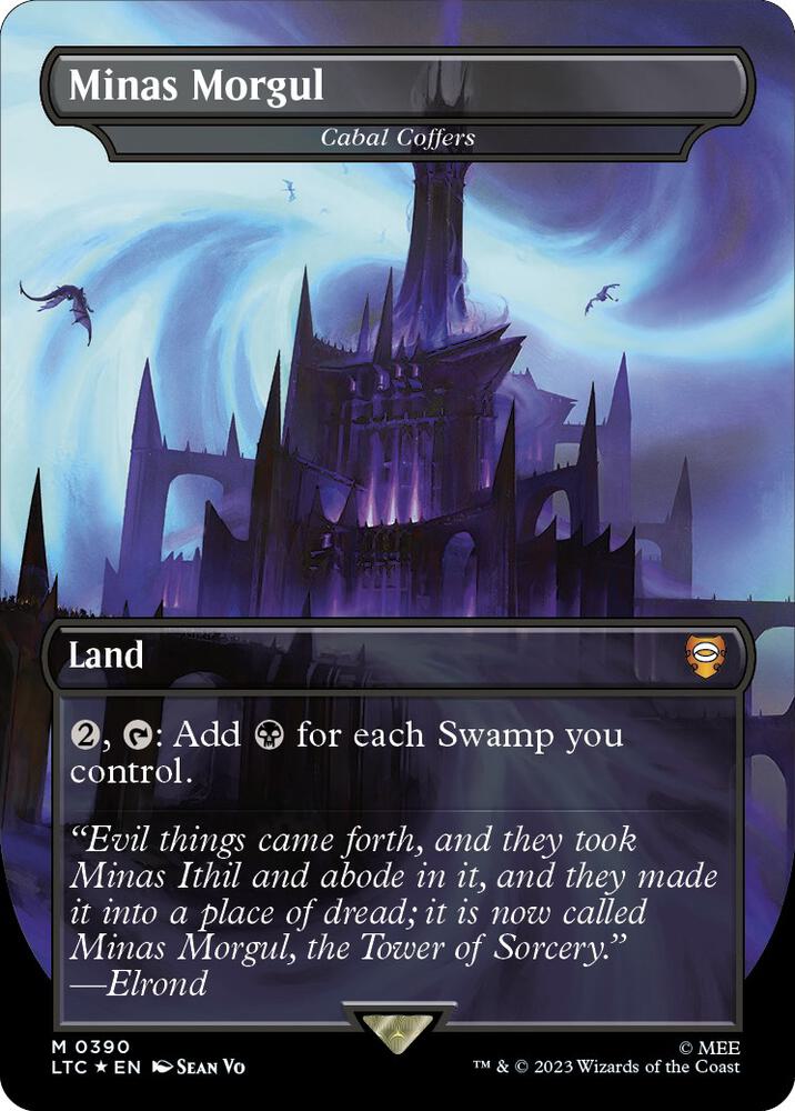 Minas Morgul - Cabal Coffers (Borderless) (Surge Foil) (390) [Tales of Middle-earth Commander] [Borderless]